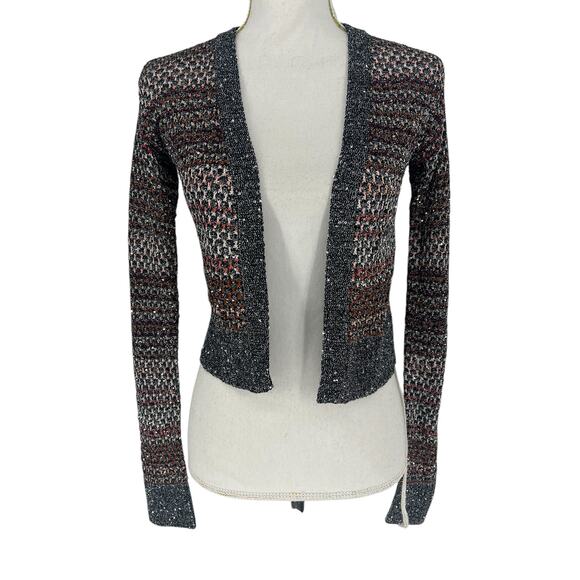 Missoni Mesh Knit Sequin Short Cardigan in Multi - Picture 5 of 15